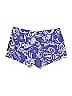 Lilly Pulitzer 100% Cotton Paisley Blue Purple Shorts Size 3 - photo 2