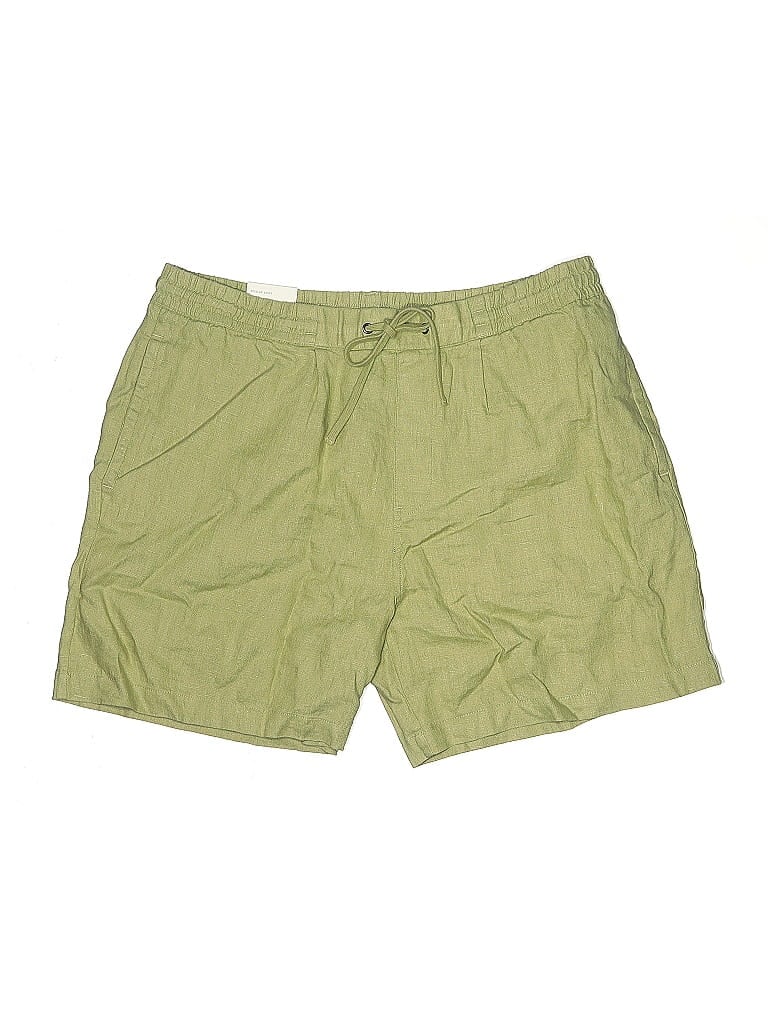 Zara Khaki Shorts In Green
