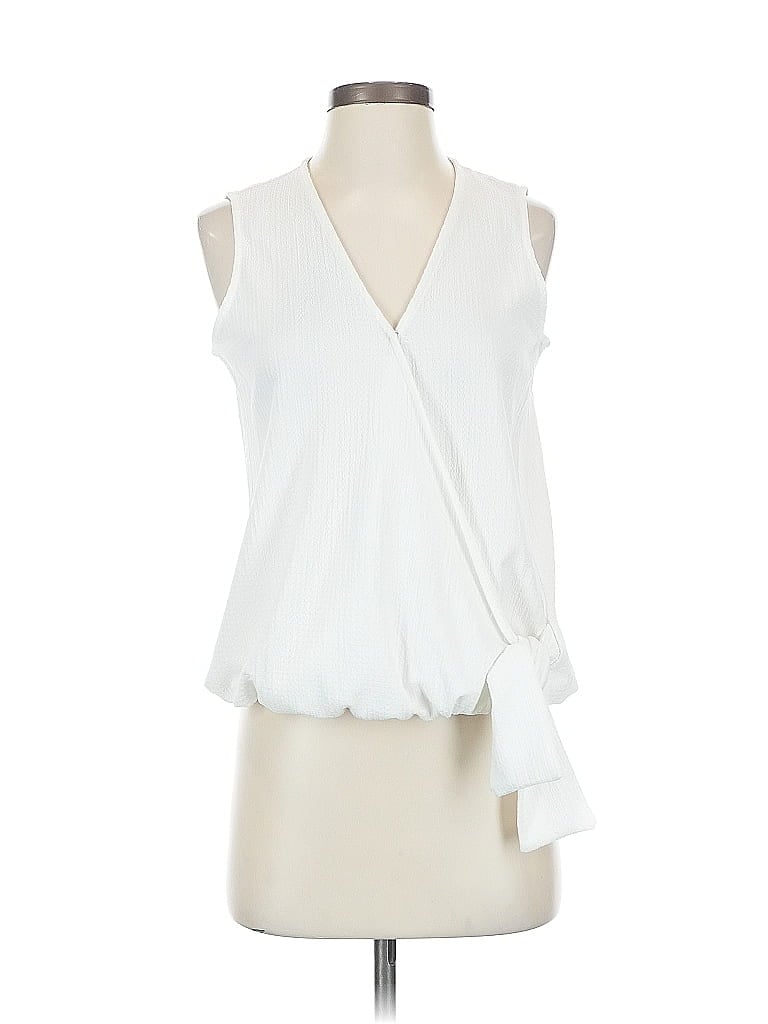 Pre-owned Michael Michael Kors Sleeveless Blouse In White