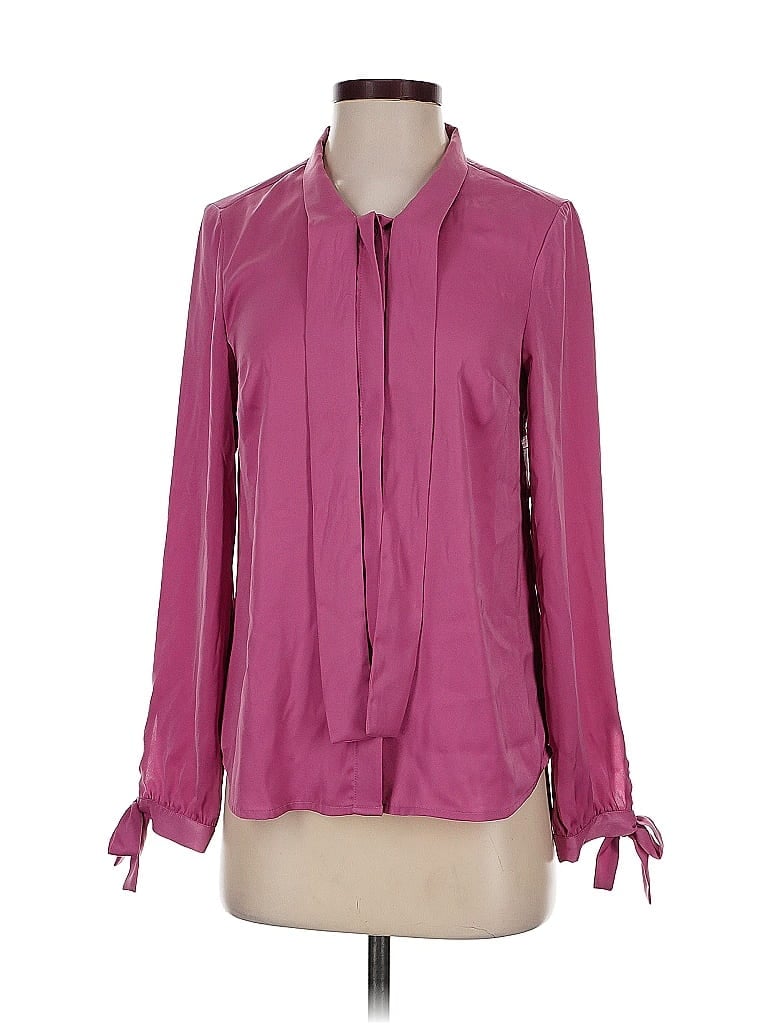 Pre-owned Modcloth Long Sleeve Blouse In Pink