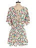 Unbranded 100% Rayon Floral White Pink Romper Size S - photo 2