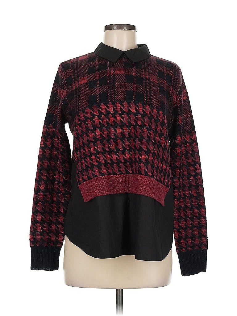 Pre-owned French Connection Pullover Sweater In Burgundy