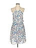Lush 100% Polyester Paisley Blue Casual Dress Size P (petite) - photo 1
