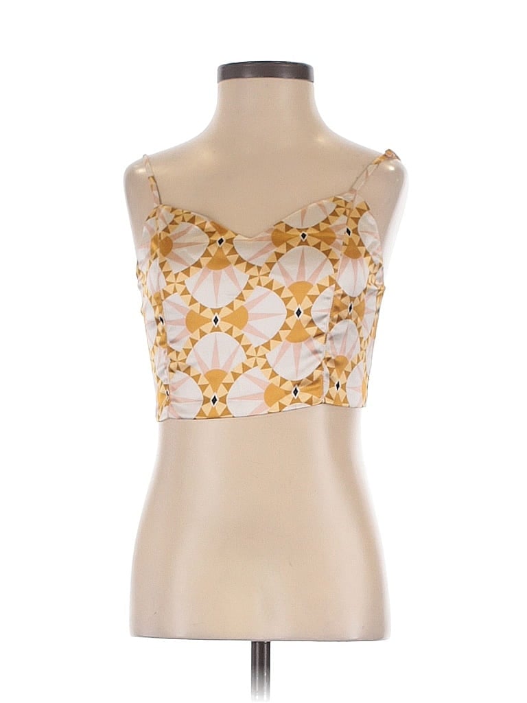 Pre-owned House Of Harlow 1960 Sleeveless Blouse In Gold