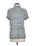 Assorted Brands Print Silver Short Sleeve Blouse Size 2 - photo 1