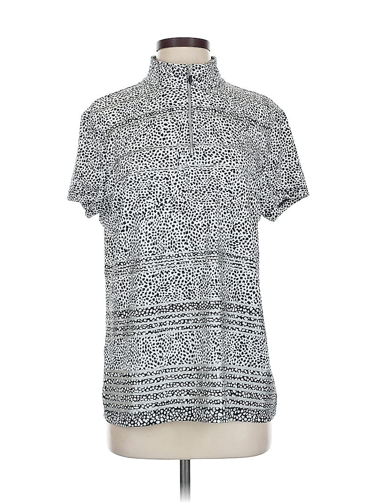 ASSORTED BRANDS Pre-owned Short Sleeve Blouse In Silver