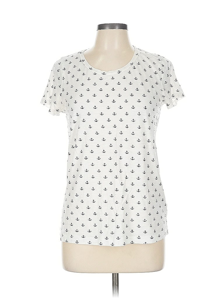 Pre-owned J.crew Factory Store Short Sleeve T-shirt In White