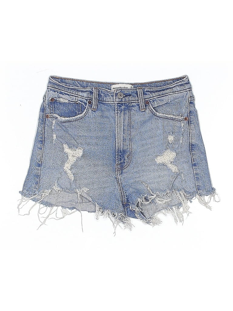 Click to view more detailed imagery on our partner's website Pre-owned Abercrombie & Fitch Denim Shorts In Blue