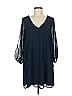 Lulus Solid Blue Casual Dress Size M - photo 1