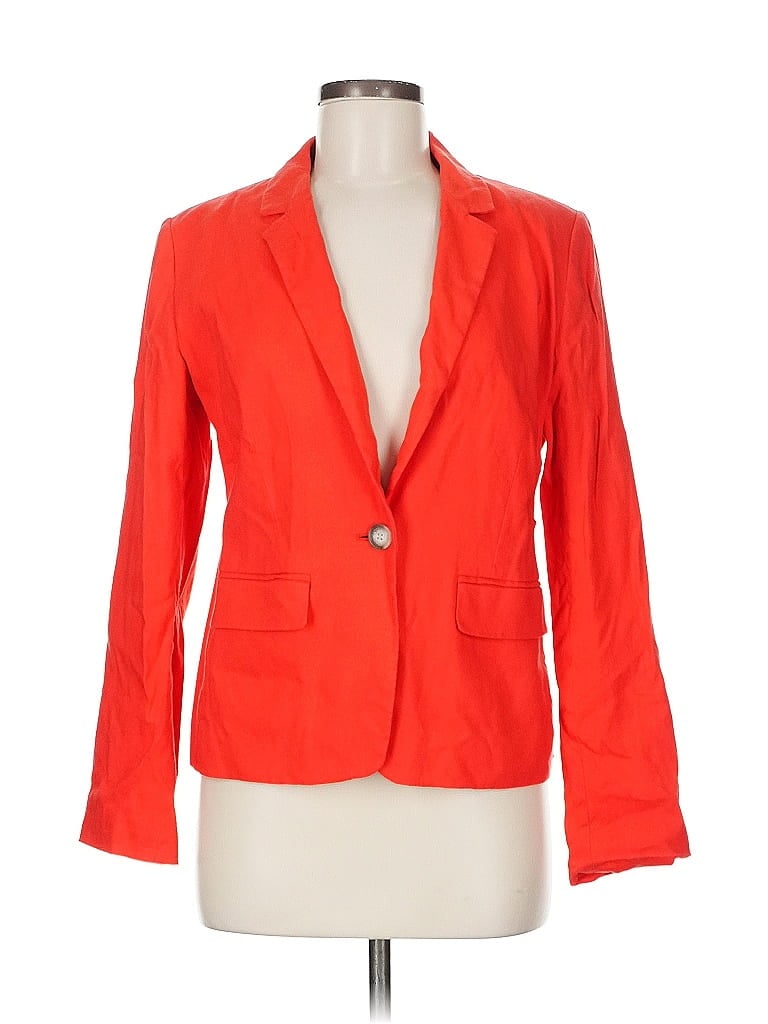 Pre-owned Ann Taylor Loft Blazer Jacket In Orange