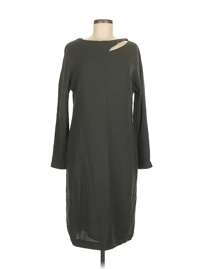 Pre-owned Linda Allard Ellen Tracy Casual Dress In Gray