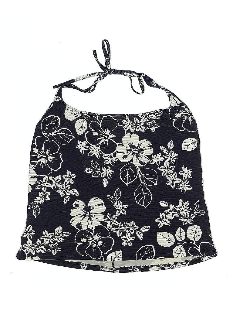 Pre-owned Christina Swimsuit Top Blue Floral Pattern Swimwear