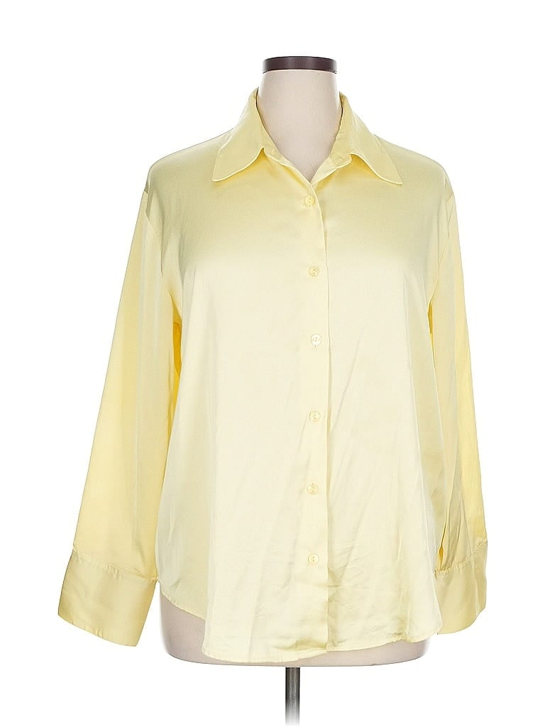 Pre-owned Cupcakes And Cashmere 3/4 Sleeve Blouse In Yellow