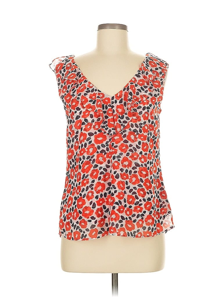 Pre-owned Cabi Tank Top Red Sweetheart Neckline Tops