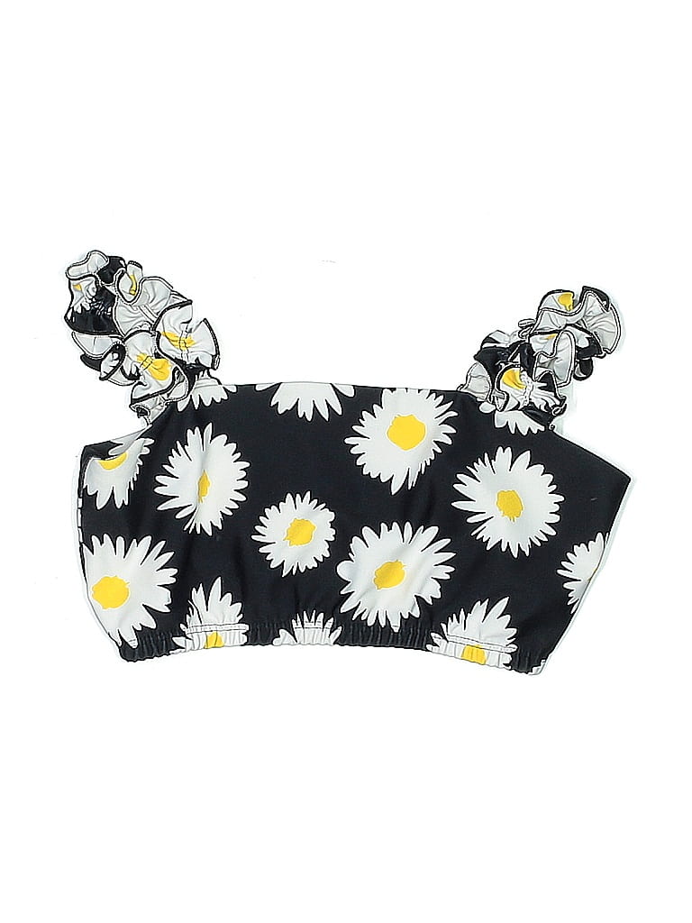 YEAR OF OURS Pre-owned Swimsuit Top Black Strapless Neckline Swimwear