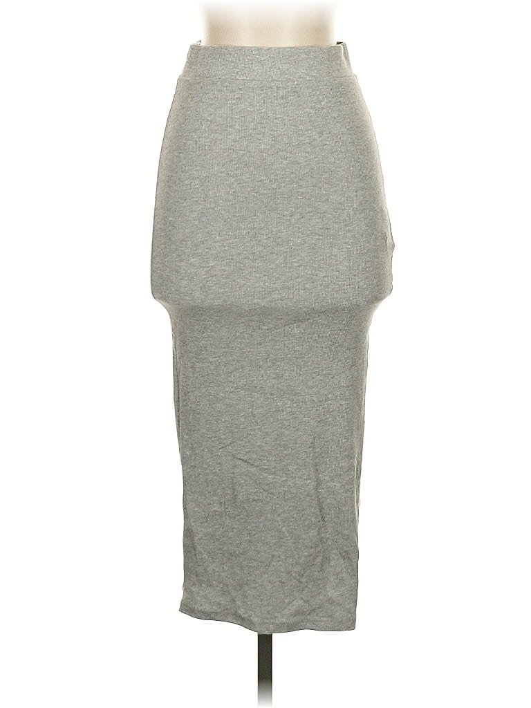Pre-owned Bershka Casual Skirt In Gray