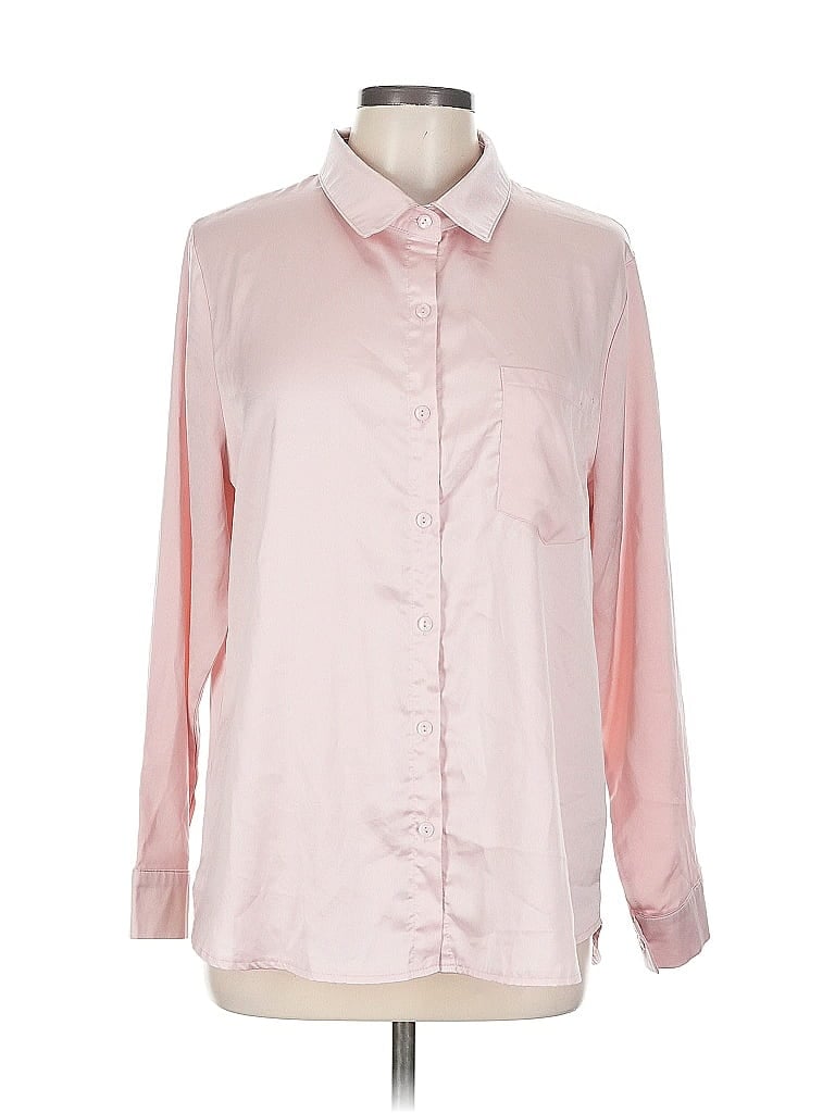 Pre-owned Msj Long Sleeve Blouse In Pink