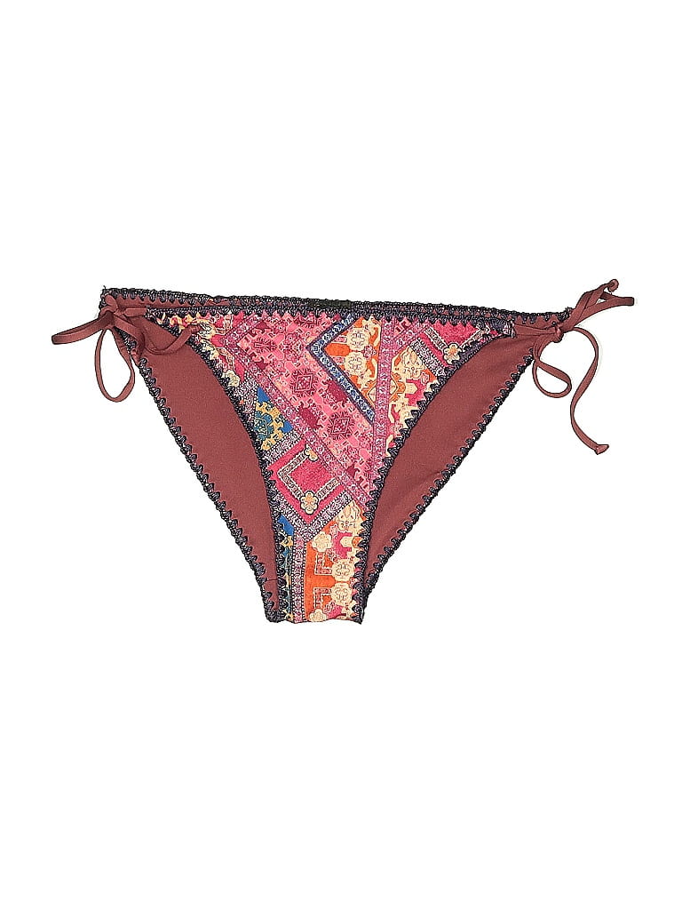 Pre-owned H&m Swimsuit Bottoms In Burgundy