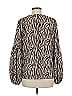 johnnybecca 100% Polyester Animal Print Brown Long Sleeve Blouse Size M - photo 2