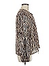 johnnybecca 100% Polyester Animal Print Brown Long Sleeve Blouse Size M - photo 4