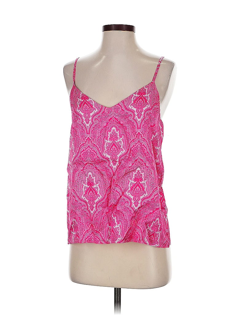 Drew Sleeveless Top Pink Halter Neckline Tops In Pink