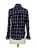 Gap Checkered-gingham Blue Long Sleeve Button-Down Shirt Size S - photo 2