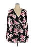 Lily Rose 100% Polyester Floral Black Romper Size XL - photo 1
