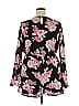 Lily Rose 100% Polyester Floral Black Romper Size XL - photo 2