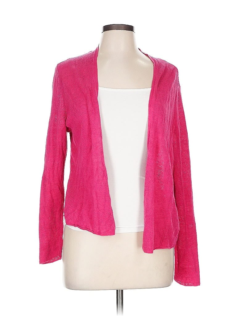 Pre-owned Eileen Fisher Cardigan Sweater In Pink