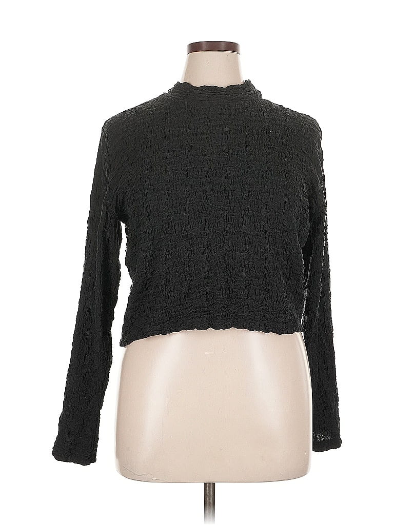 Pre-owned A New Day Long Sleeve Top Gray Turtleneck Tops