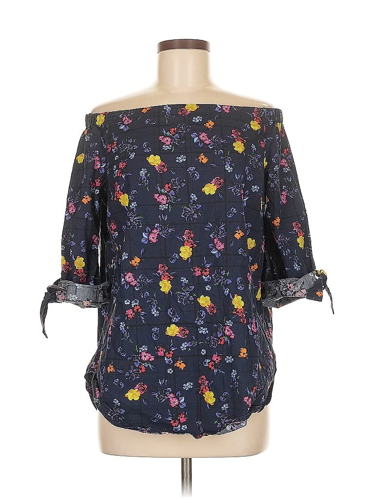 Pre-owned Babaton 3/4 Sleeve Blouse In Black