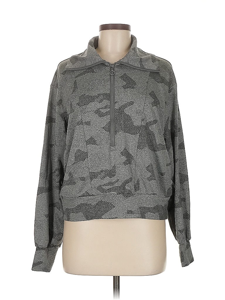 Pre-owned Mondetta Zip Up Hoodie In Gray
