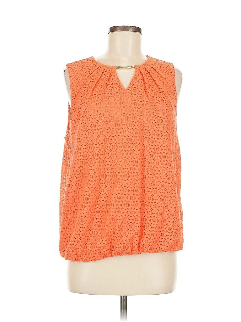 Pre-owned Liz Claiborne Sleeveless Blouse In Orange