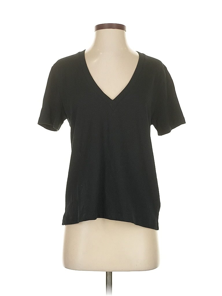 Pre-owned Zara Short Sleeve T-shirt In Black