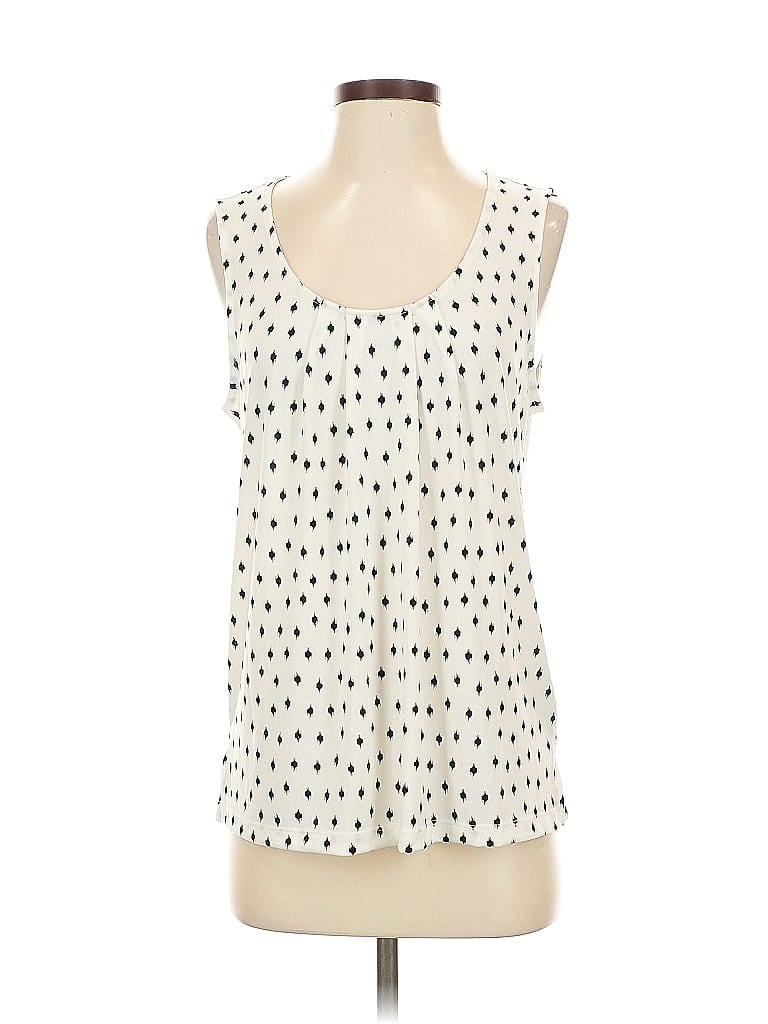Pre-owned Banana Republic Factory Store Tank Top Ivory Sweetheart Neckline Tops In White