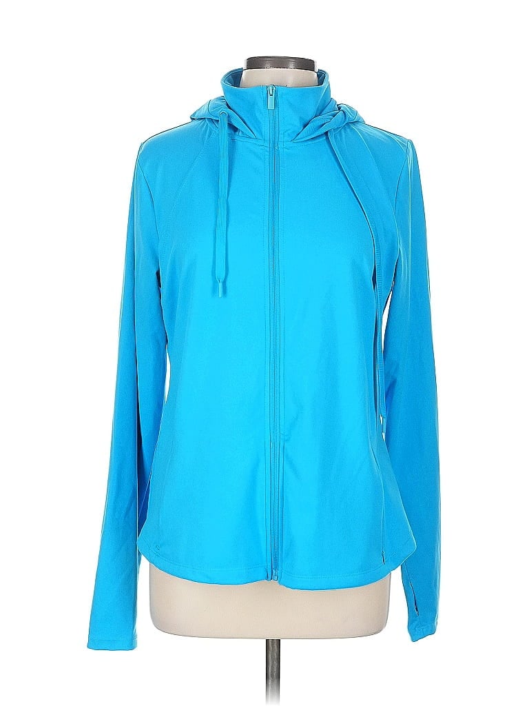 Pre-owned Jockey Zip Up Hoodie In Blue
