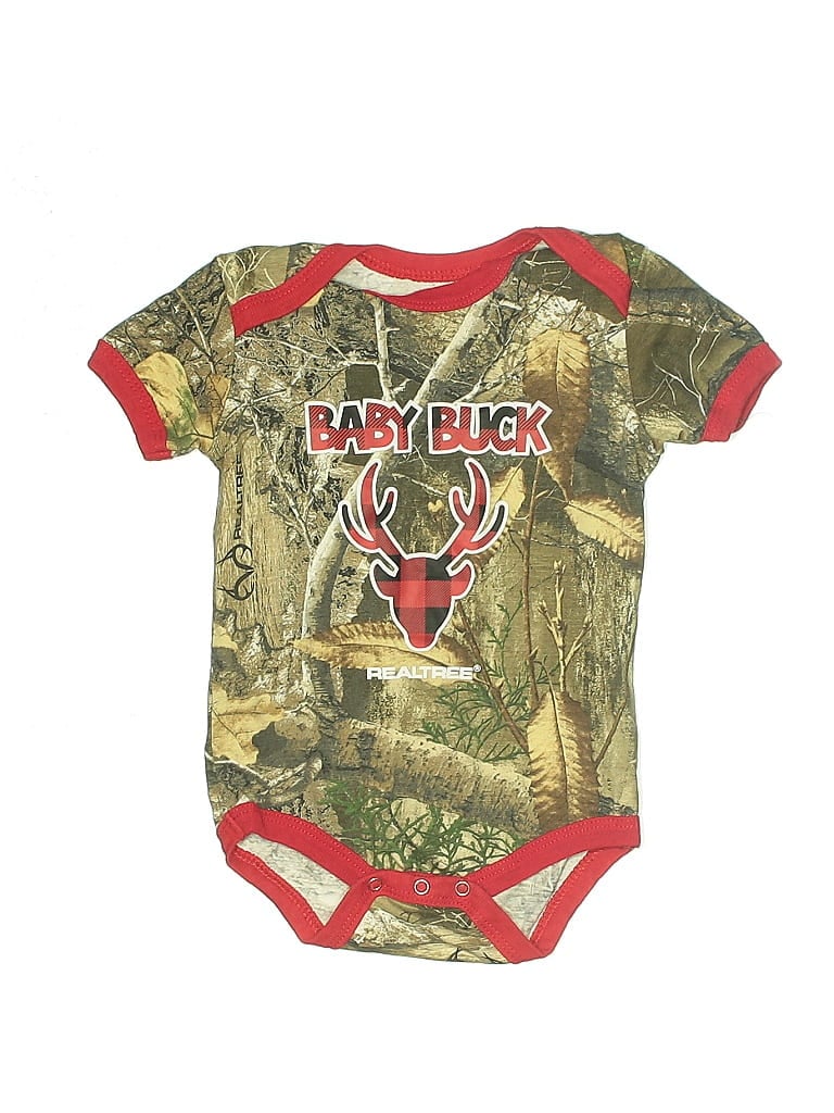 Click to view more detailed imagery on our partner's website Pre-owned Realtree Babies' Short Sleeve Onesie In Red