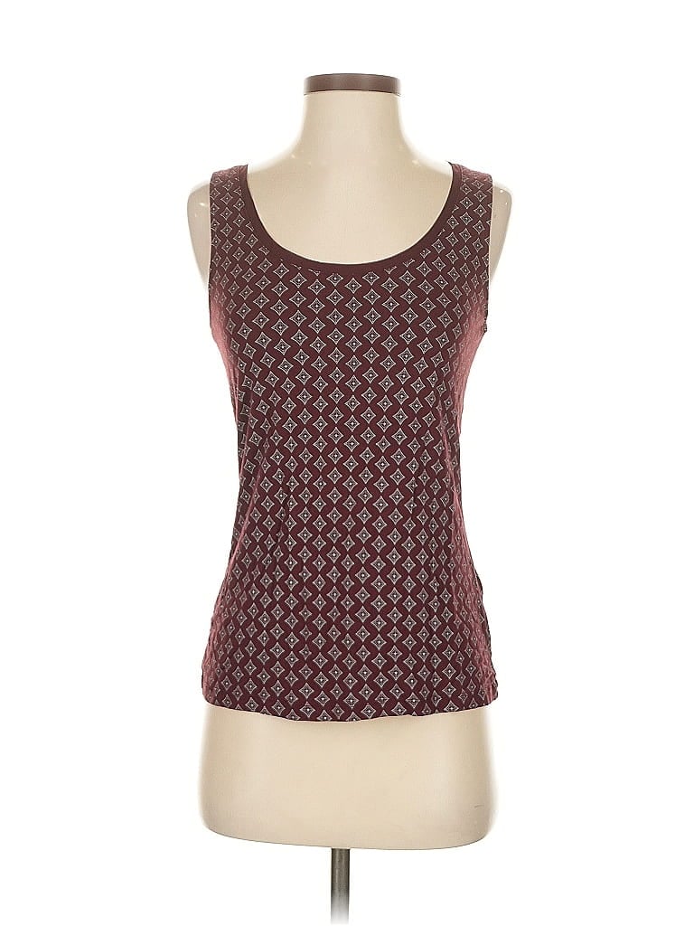 Pre-owned Banana Republic Factory Store Tank Top Burgundy Square Neckline Tops