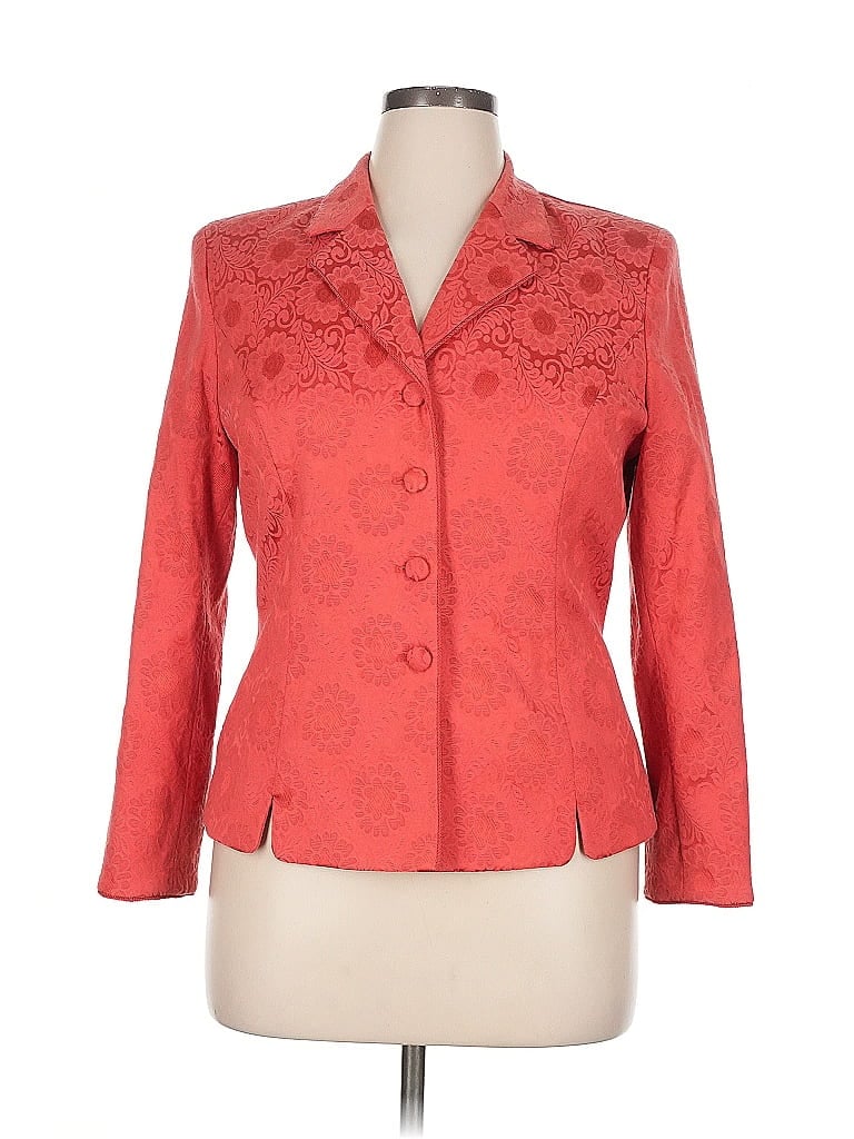 Click to view more detailed imagery on our partner's website Pre-owned Kasper Blazer Jacket In Red