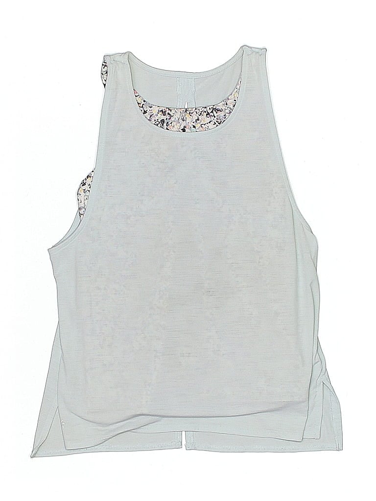 Pre-owned Athleta Girl Kids' Sleeveless T-shirt In Silver