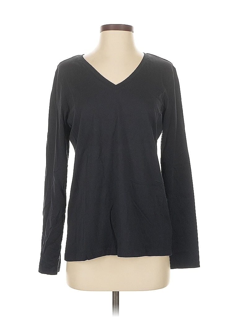 Pre-owned Lands' End Long Sleeve T-shirt In Gray