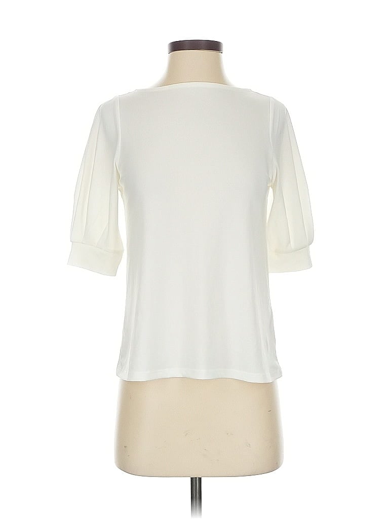 Pre-owned H&m Short Sleeve Blouse In White