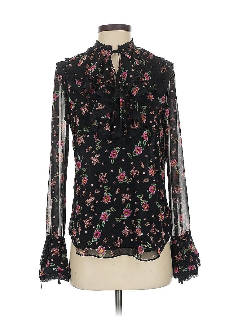 Pre-owned Rebecca Minkoff Long Sleeve Blouse In Black