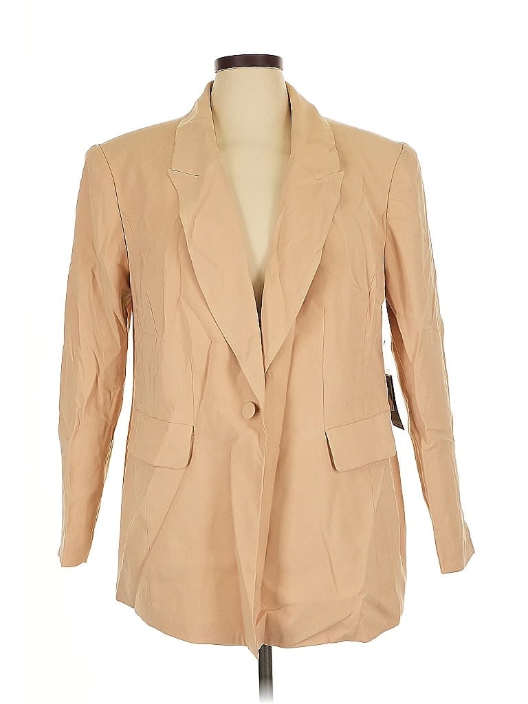 Pre-owned Eloquii Blazer Jacket In Brown