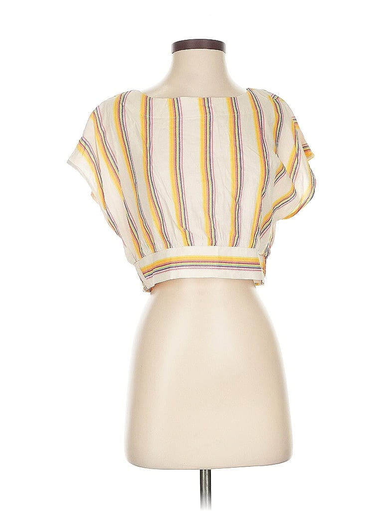 Band Of The Free Short Sleeve Blouse In Neutral