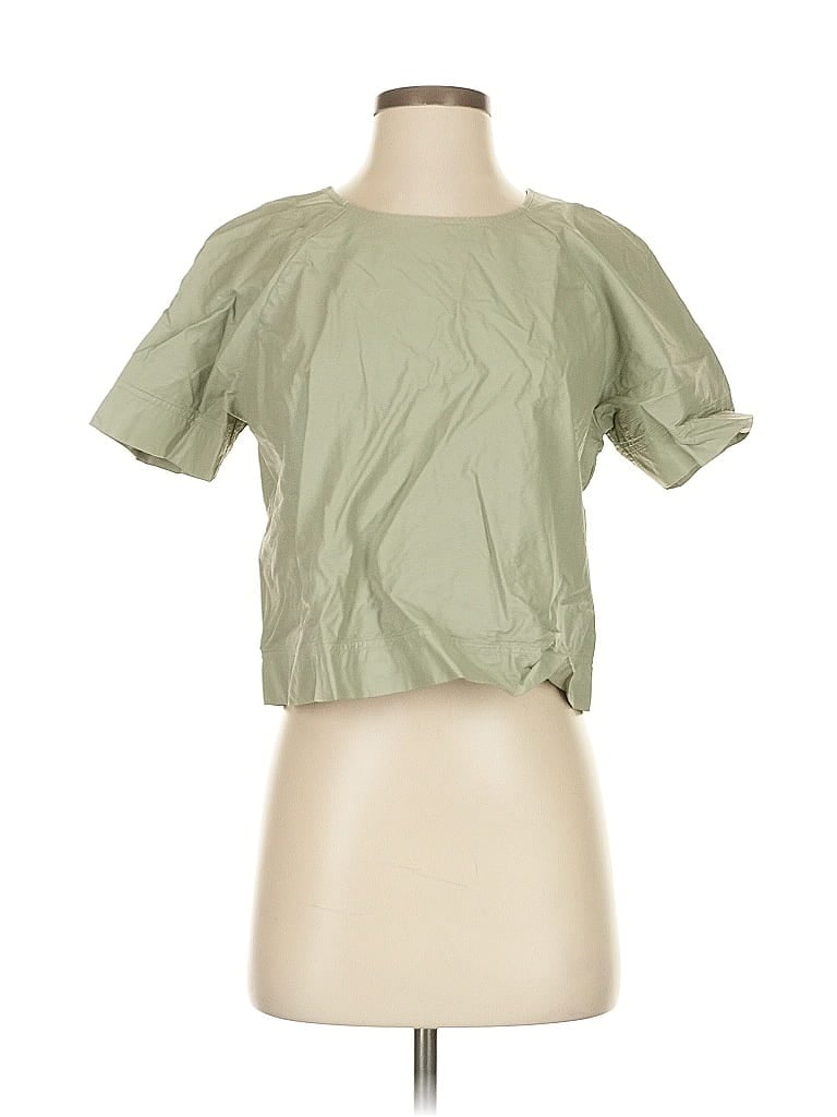 Pre-owned Prolōgue Short Sleeve Top Green Crew Neck Tops