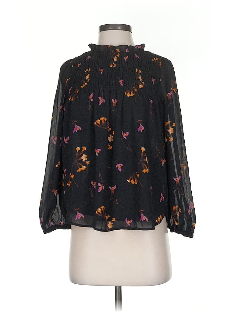 Pre-owned Madewell 3/4 Sleeve Blouse In Black
