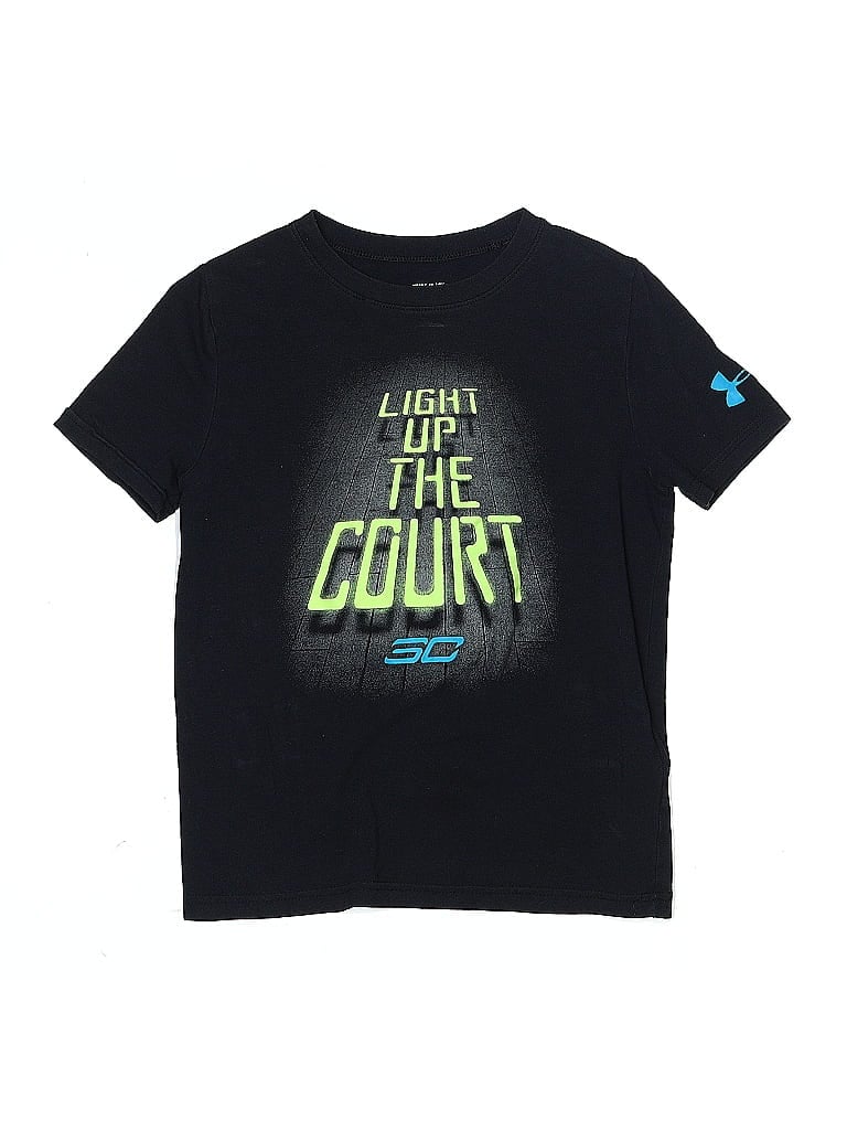 Pre-owned Under Armour Kids' Short Sleeve T-shirt In Black
