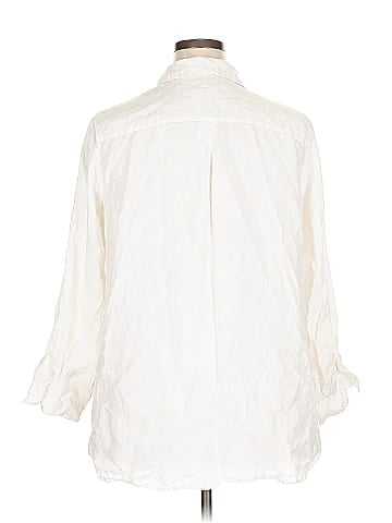 Talbots 3/4 Sleeve Button-Down Shirt (view 2)