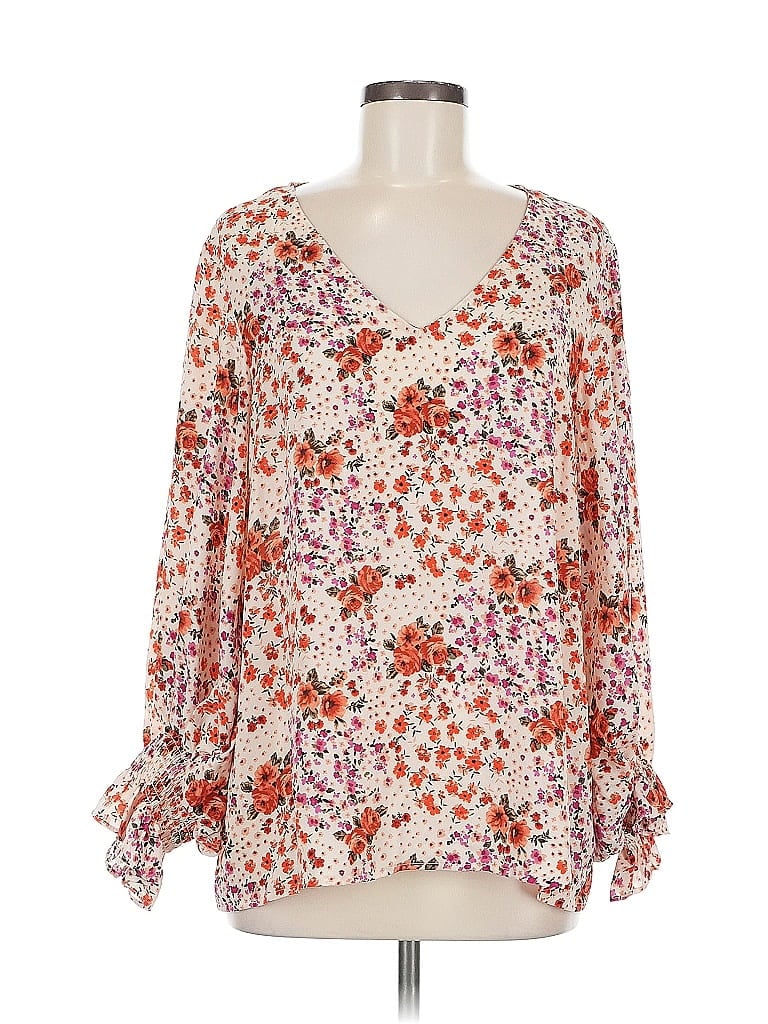 Click to view more detailed imagery on our partner's website Pre-owned Prelude Long Sleeve Blouse In Orange